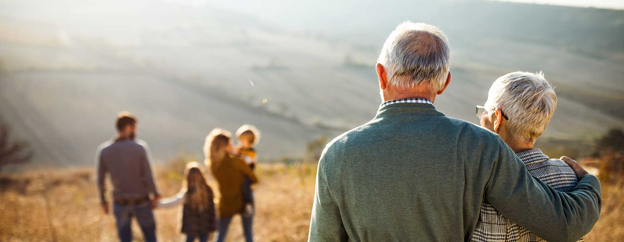 Famille avec grands parents